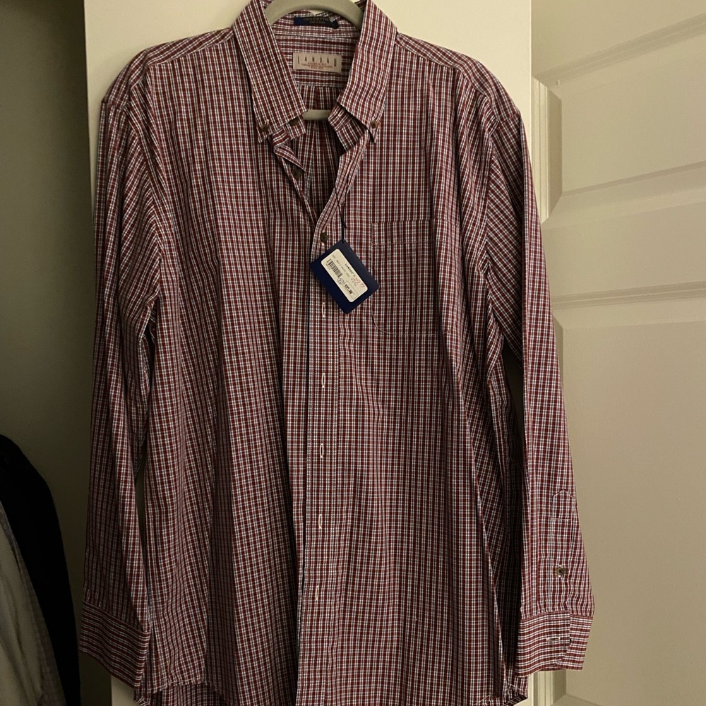 Landau button down. Red. Size XL